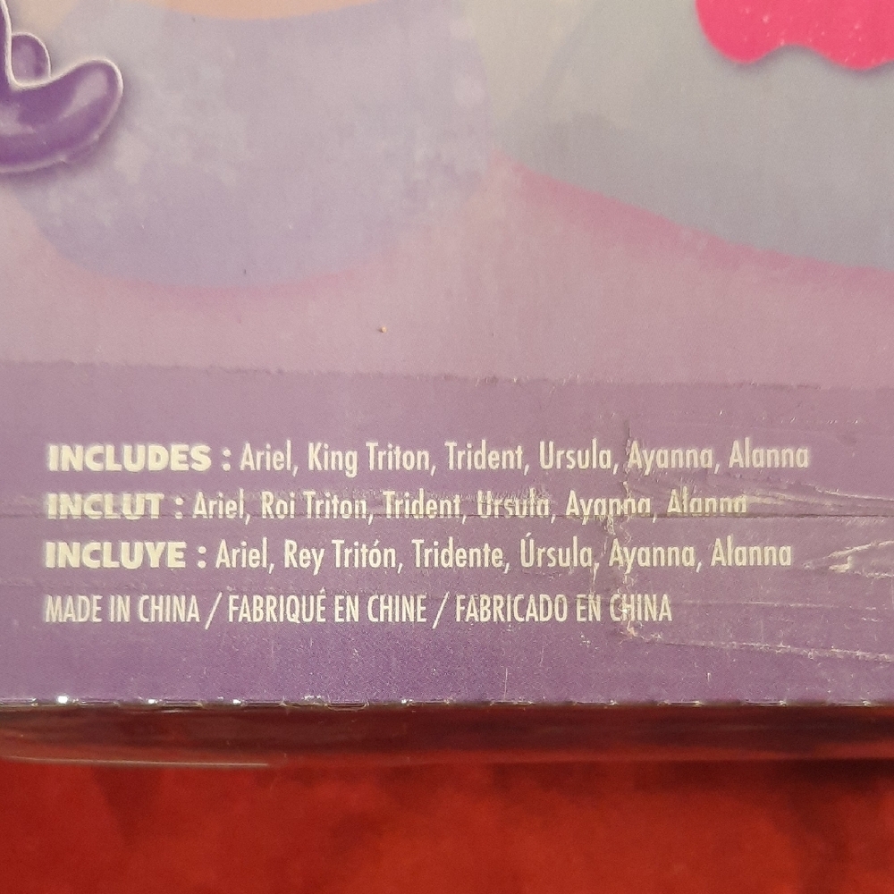 6 Piece Disney Ariel Royal Family Figure Set - Purple, Blue, Pink - Picture 4 of 4